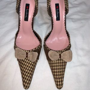 Luichiny houndstooth pumps with bow size 8